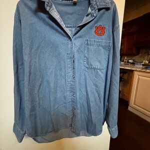 Auburn University Blue Denim Men's Shirt